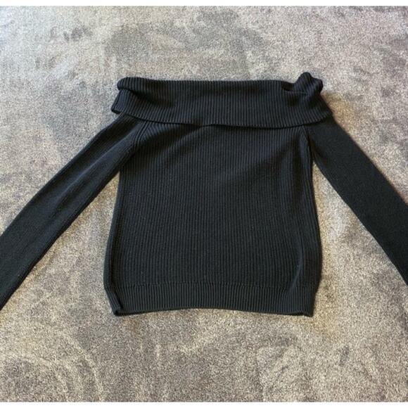 Lovers + Friends Off The Shoulder Black Knit Top ( S‎ ) - Picture 1 of 4